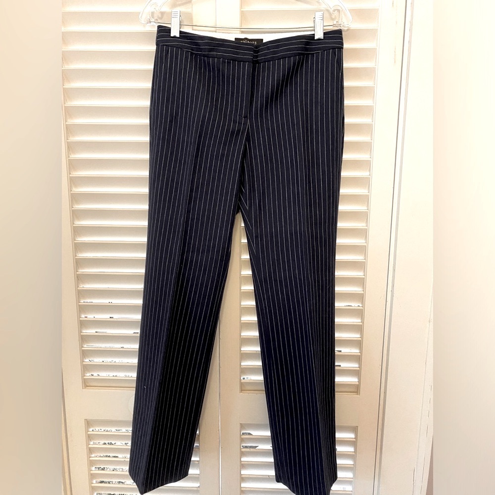 Talbots Navy Pinstripe Trousers 2P